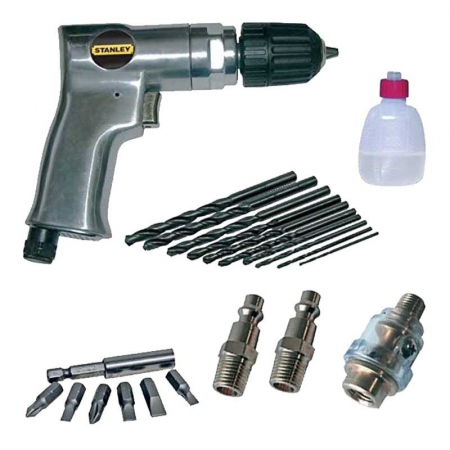 Masini de gaurit si insurubat - Masina de gaurit pneumatica cu accesorii Stanley® - 160189XSTN