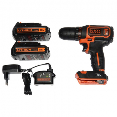 Masini de gaurit si insurubat - Masina De Insurubat Black+Decker BDCDD186B 18V 2 Acumulatori 1.5 Ah
