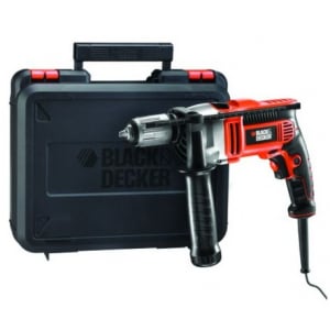 Masini de gaurit si insurubat - Masina de gaurit si insurubat cu percutie Black+Decker 750W 13mm +kitbox - KR705K