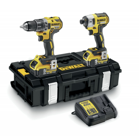 Scule si dispozitive de lucru - Set DeWalt DCK266P2: Masina de gaurit si insurubat cu percutie DCD796 & DCF887