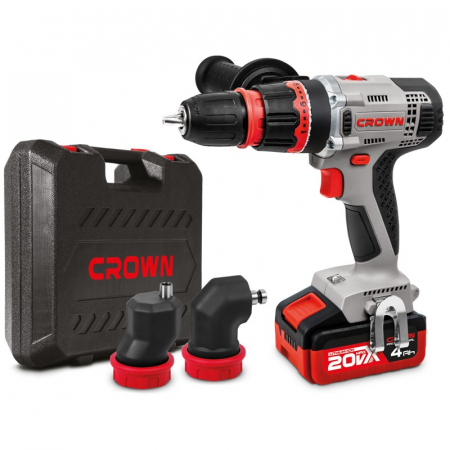 Masini de gaurit si insurubat - Masina De Gaurit Si Insurubat Crown CT21076HQX-4 Cu Acumulator 20 V 4 Ah