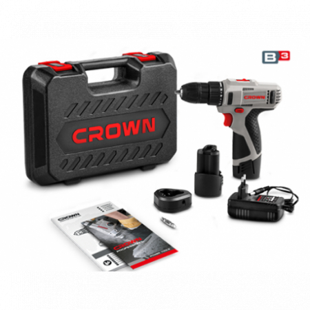 Masini de gaurit si insurubat - Masina de gaurit si insurubat Crown CT21053LH profesionala cu 2 acumulatori 12V 1.5Ah