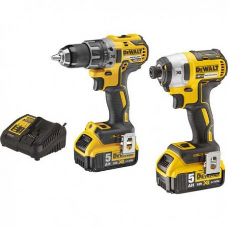 Masini de gaurit si insurubat - Set DeWALT DCK268P2T masina de gaurit si insurubat DCD791 si DCF887 cu 2 acumulatori 5Ah TSTAK II
