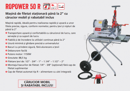Ropower 50 R 1/2-2'' Masina electrica de filetat Rothenberger, cod 56050 [1]
