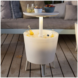 Mini bar de gradina - Mini bar pentru gradina, iluminat, alb, Keter Cool Bar