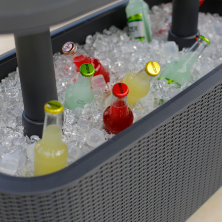 Mini bar pentru gradina, ratan, grafit, Keter Bevy Cool Bar [2]