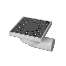 Obiecte sanitare - MINISIFON PARDOSEALA PP 1OUT D. 32 ORIZONTAL RAMA 100 x 100 H=69 GRATAR INOX - VALROM GAMA EasyKIT