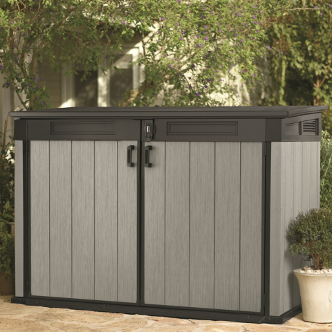 Casa si gradina - Dulap gradina exterior polirasina pentru unelte si tomberoane rezistent la intemperii si UV Keter Grande Store 190x109x132 cm