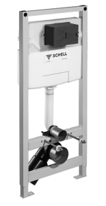 Modul de montaj cu Bazin WC SCHELL Montus C 120 cu clapetă de acţionare Board alba [1]