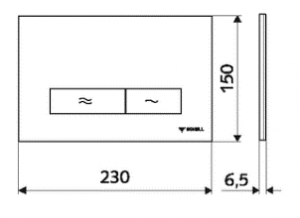 Modul de montaj cu Bazin WC SCHELL Montus C 120 cu clapetă de acţionare Konkav cromat lucios [4]