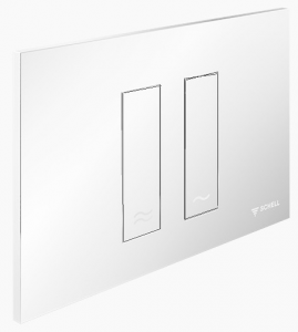 Modul de montaj cu Bazin WC SCHELL Montus C 120 cu clapetă de acţionare Tower alba [2]