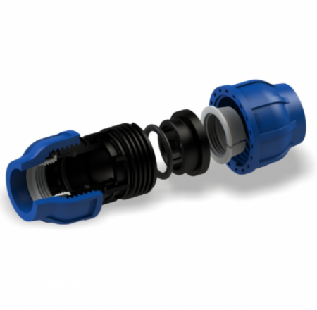 Tevi si fitinguri PEHD - Mufa redusa Valrom VALWater compresiune D. 63/ 32