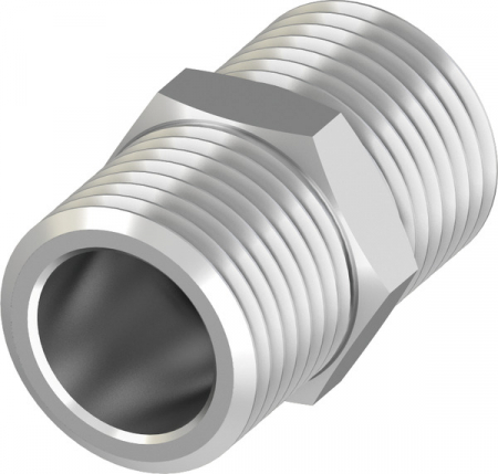 Accesorii incalzire in pardoseala - Niplu TECEfloor SLQ nichelat compatibil eurocon 3/4" x 3/4" FE