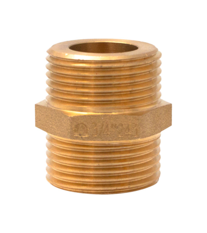 Instalatii de apa si canalizare - Niplu alama fata plana Ermetiq 3/4 x31mm