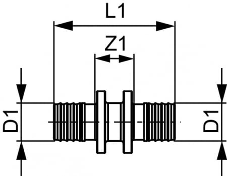 Niplu TECEflex din alama standard Ø 32 [2]
