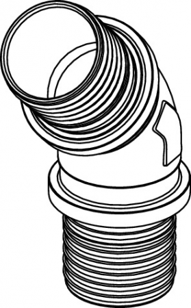 Cot 45° TECEflex din bronz Ø 63 [1]