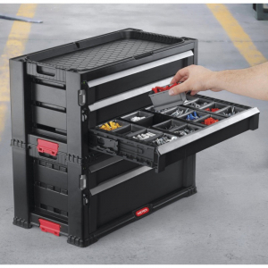 Organizare si depozitare scule - Organizator pentru scule mobil, 5 sertare, 56 x 29 x 50 cm., Keter 237007