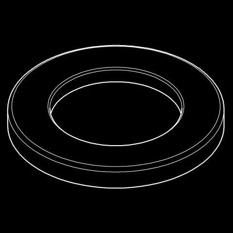 Ornament baterie lavoar/bide Grohe pentru acoperirea orificiilor de montaj cu diametru mai mare decat standard, crom [3]