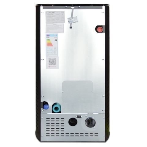 Pachet centrala cu peleti KOPH PM 25 kW, 160 mp, buncar peleti 25 kg, diametru cos fum ⌀80 mm, manta apa 28 litri, pompa recirculare si vas expansiune incorporate, Sursa KOPH 700 W + Stecher Schuko cu [2]