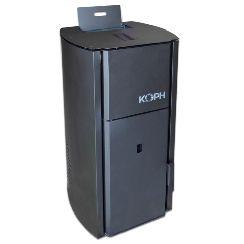 Pachet centrala cu peleti KOPH PM 25 kW, 160 mp, buncar peleti 25 kg, diametru cos fum ⌀80 mm, manta apa 28 litri, pompa recirculare si vas expansiune incorporate, Sursa KOPH 700 W + Stecher Schuko cu [6]