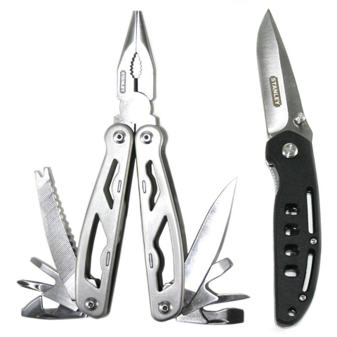 Scule si dispozitive de lucru - Set cleste multifunctional si cutit Stanley - STHT0-71028