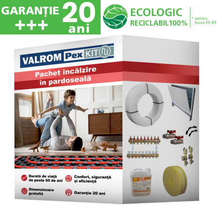 Pachete incalzire in pardoseala - PACHET INCALZIRE IN PARDOSEALA ECO 100MP - VALROM GAMA PexKIT