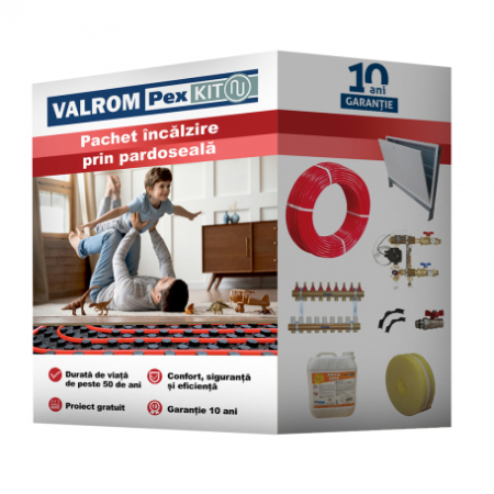 Pachete incalzire in pardoseala - PACHET INCALZIRE IN PARDOSEALA CONFORT 50MP - VALROM GAMA PexKIT