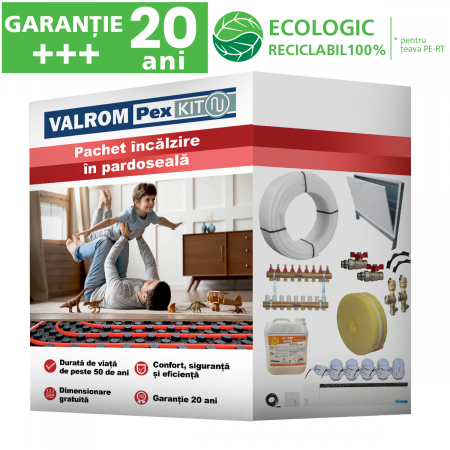 Pachete incalzire in pardoseala - PACHET INCALZIRE IN PARDOSEALA ECO 70MP CU AUTOMATIZARE - VALROM GAMA PexKIT