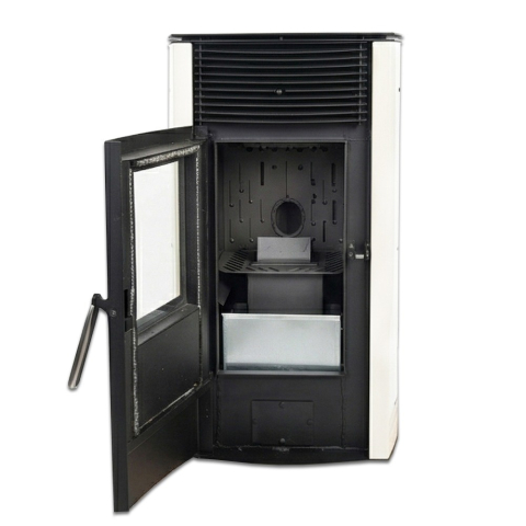Pachet soba pe peleti KOPH PD 10 kW, cu aer cald, buncar peleti 12 kg, 60 mp, Alb [3]