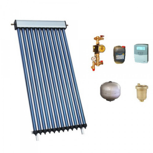 Pachete panouri solare cu tuburi vidate - Pachet solar Panosol C.304 1 panou x 15 tuburi vidate, automatizare, grup pompare, vas expansiune 12 litri, aerisitor, antigel 15 kg