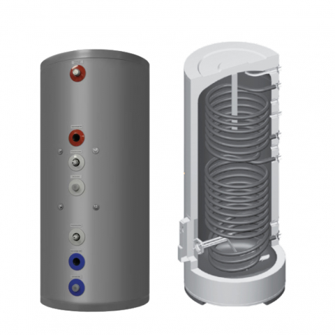 Pachet solar Ferroli Ecotube New 2 panouri x 20 tuburi, boiler Ecounit 300 litri cu 2 serpentine, grup circulatie, panou comanda, antigel solar, vas expansiune 24 litri [2]