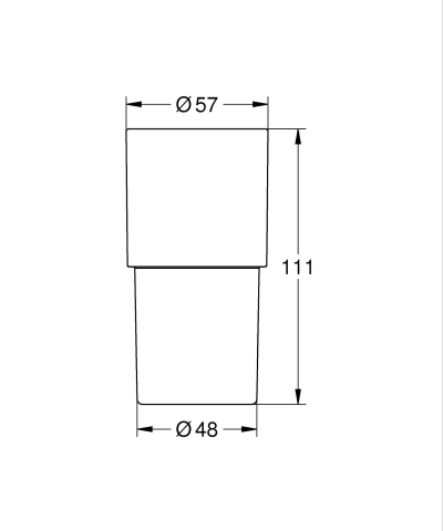 Pahar Grohe sticla, atrio New sticla, satinat, potrivit pt suportul 40278001 si 40884000 [1]