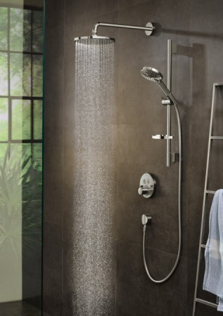 Palarie de dus Hansgrohe Raindance S 240 cu 1jet PowderRain si brat de perete 39cm [4]
