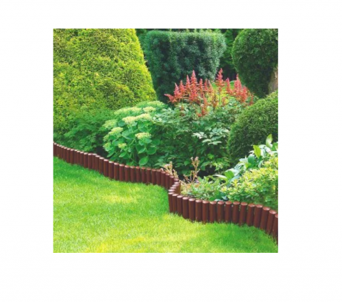 Separatoare de gazon - Palisada din polipropilena Antracit H255, 10buc pachet, Ltot 2.7m, 270x255 - Vodaland gama Terra