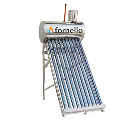 Panouri solare cu tuburi vidate - Panou solar nepresurizat, 12 tuburi vidate, rezervor de 100 L, vas flotor 5 L, Fornello