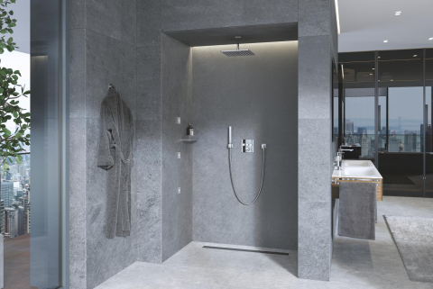 Para de dus Grohe Aqua Stick sistem anti-calcar, universala, 1 jet, crom [5]