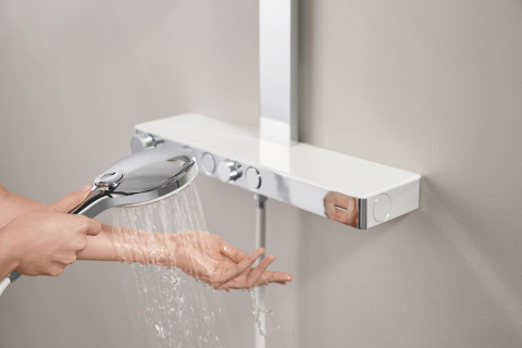 Para de dus Grohe SmartActive 130 3 jeturi, sistem anti-calcar, crom [7]