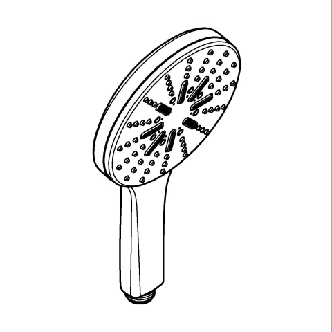 Para de dus Grohe SmartActive 130 3 jeturi, sistem anti-calcar, crom [1]