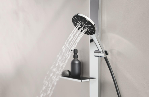 Para de dus Grohe SmartActive 130 3 jeturi, sistem anti-calcar, crom [7]
