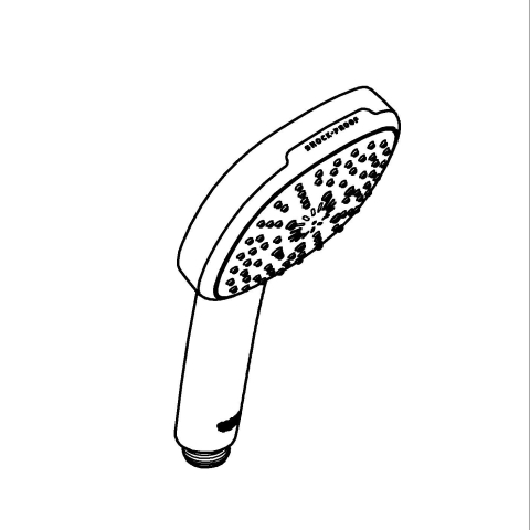 Para de dus Grohe Vitalio comfort 110 III 9, 5 l, patrata, 3 jeturi, sistem anti-calcar, universal, presiune minima 1 bar, negru mat [1]