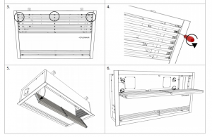 Perdea de aer electrica, incastrabila, 5200 m³/h, 400V, Flowair ELiS B-E-200 [14]