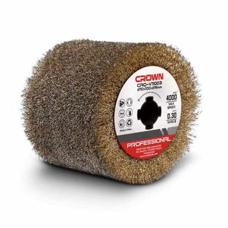 Scule si echipamente pentru constructii - Perie Crown CAQ-V11003 alama, cu miez metalic si sarma de otel