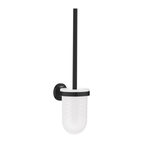 Accesorii baie - Perie WC Grohe Essentials, pe perete, metal/sticla, negru