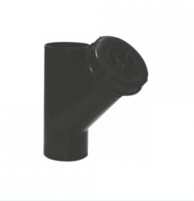 Tevi, fitinguri, robineti si accesorii - PIESA INSPECTIE PEHD CIRCULARA LA 45° D.110 - VALROM GAMA SafeKIT