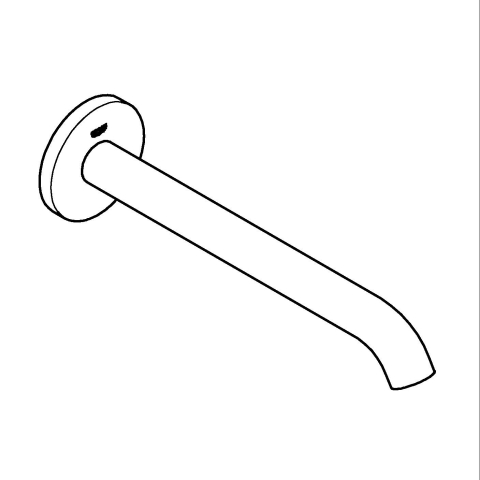 Pipa cada Grohe Essence montare pe perete, masaj, necesita corp instalare, crom [1]
