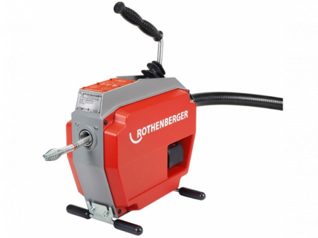 Dispozitive pentru tevi - R600 Varioclean Rothenberger masina de desfundat tevi si canale, cu acumulatori, 18V, 8.0 Ah CAS, utilizare recomandata Ø 20–150 mm