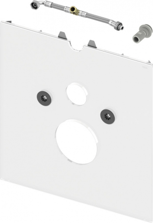 Clapete de actionare pentru vase tip WC - Placa frontala inferioara TECElux alba pentru vas Wc cu capac prevacuare cu functie bideu, 430x446x16mm