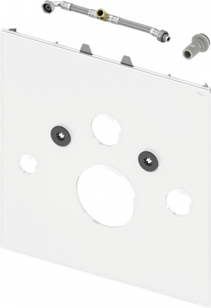 Obiecte sanitare - Placa frontala inferioara TECElux neagra pentru vas Wc cu functie bideu, 430x446x16mm