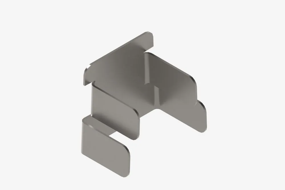 Rigole exterioare si accesorii - Placa capat INOX BASE pentru gratar tip fanta T Hext.25 Vodaland gama Drain