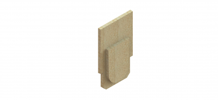 Placi capat - Placa capat din polimerbeton seria model BASE, pentru rigola PB LN100 Hext.250 - Vodaland gama Drain